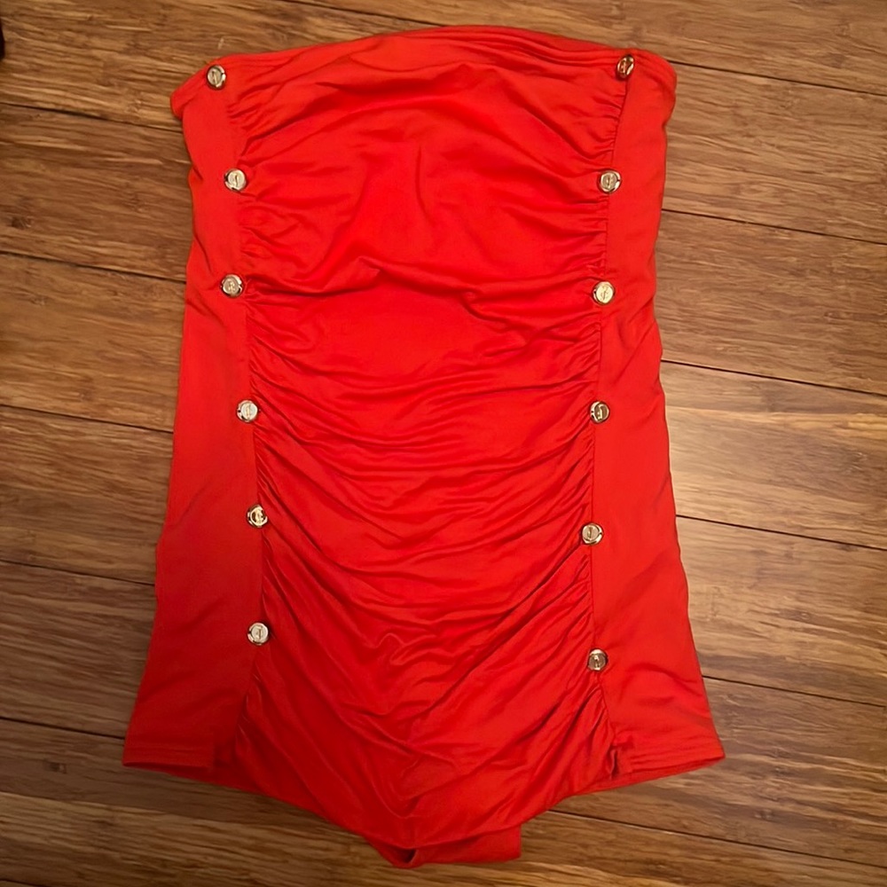 Juicy Couture red one piece bathing suit
